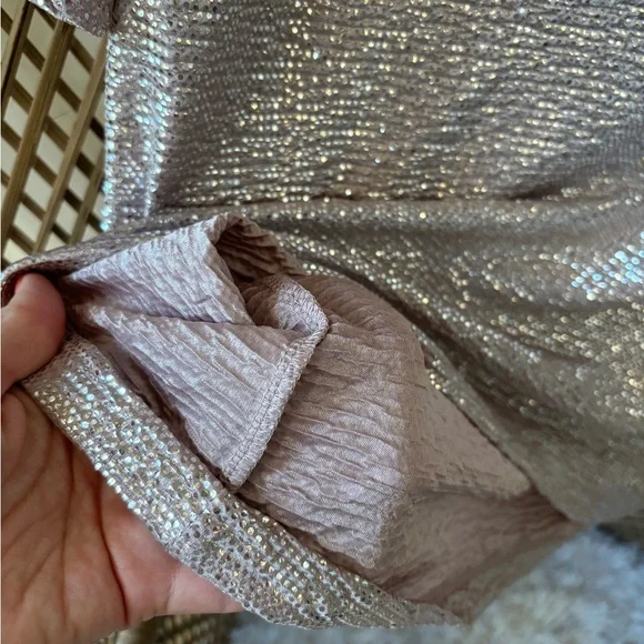 Monteau Shiny Silver Blouse - Picture 3 of 4